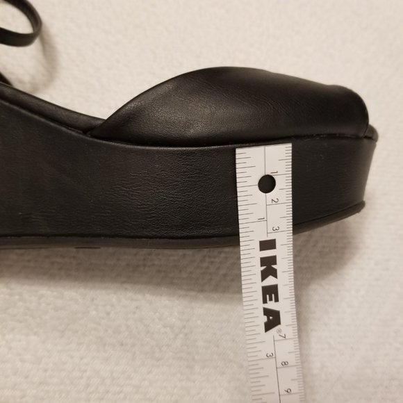 Platform Sandals Ankle Strap Peep Toe Wedge US 6 Bamboo - Picture 15 of 15